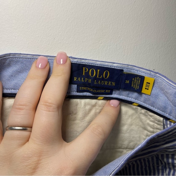 Ralph Lauren Men's blue striped relaxed fit nautical fisherman shorts in size 38 - Picture 5 of 8